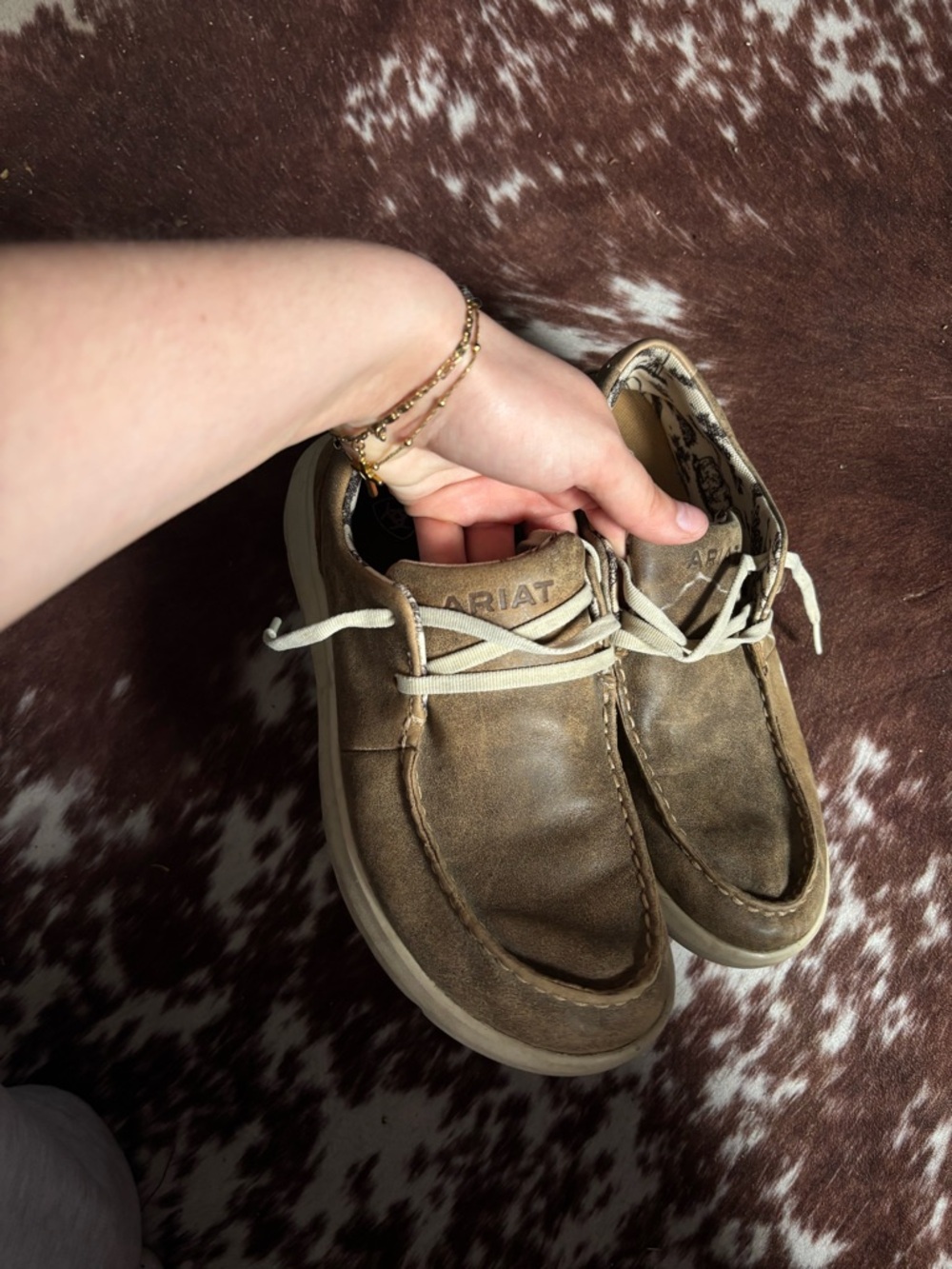 Ariat women Brown Leather Casual Shoes